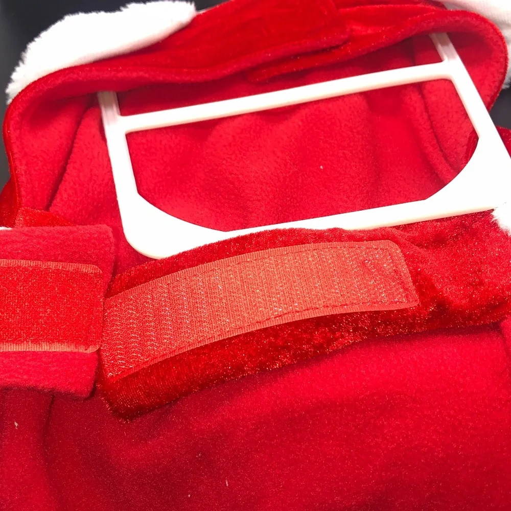 Happy Holidays PET APPAREL Santa Suit Outfit  -Size Small  Cat Dog Dog Clothes